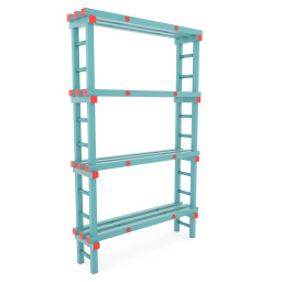 Rayonnage en plastique eurostelle modulaire