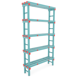 Rayonnage en plastique eurostelle modulaire