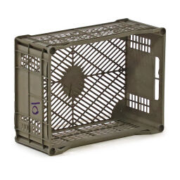 Used Euronorm stacking bins walls + floor perforated