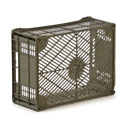 Used Euronorm stacking bins walls + floor perforated