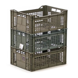 Used Euronorm stacking bins walls + floor perforated