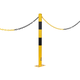 Protection posts protective post  crash protection bollard yellow/black