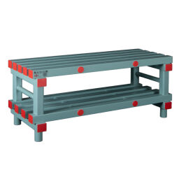Cloakroom bench with shoe storage