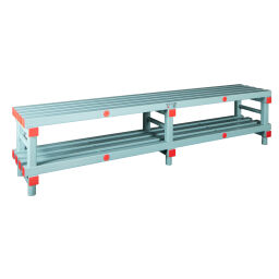 Cloakroom bench with shoe storage
