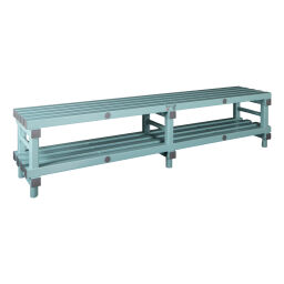 Cloakroom bench with shoe storage