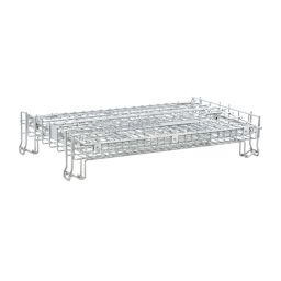 Offres de panier métallique gerbable et pliable une seule vanne d'un seul côté