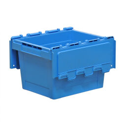 Stacking box plastic pallet tender provided with lid consisting of two parts Type:  pallet tender.  L: 400, W: 300, H: 245 (mm). Article code: 99-1507-PAL