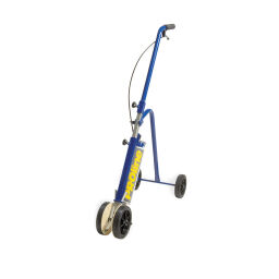 Floor marking and tape safety and marking marking trolley for stripes of 50 mm to 75 mm