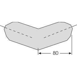 Profile protection accessories two corner protection 80mm