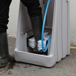 Plastic trays Retention Basin boot cleaner with handles.  L: 520, W: 470, H: 900 (mm). Article code: 48-10101