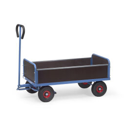 Pull wagon warehouse trolley fetra hand truck 2 long walls detachable