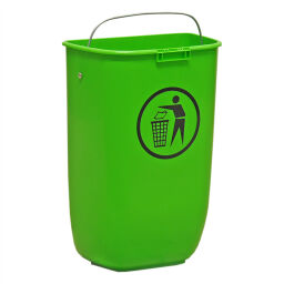 Abfallbehälter Abfall und Reinigung Kunststoff Mülltonne Befestigungsset zur Wandbefestigung Artikelzustand:  Neu.  L: 300, B: 420, H: 630 (mm). Artikelcode: 99-9384-N1