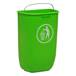Abfallbehälter Abfall und Reinigung Kunststoff Mülltonne Befestigungsset zur Wandbefestigung Artikelzustand:  Neu.  L: 300, B: 420, H: 630 (mm). Artikelcode: 99-9384-N2