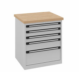 Etablis table de travail équipe de 5 tiroirs