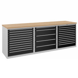 Workbenches with 27 drawers