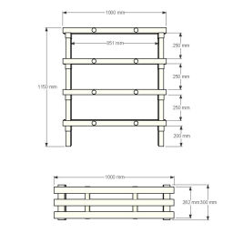 Kunststoffregale Eurostelle modular