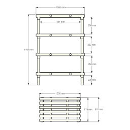 Kunststoffregale Eurostelle modular