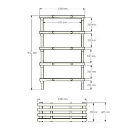 Rayonnage en plastique eurostelle modulaire