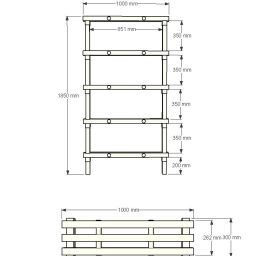 Rayonnage en plastique eurostelle modulaire