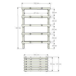 Kunststoffregale Eurostelle modular