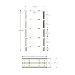 Kunststoffregale Eurostelle modular