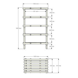 Rayonnage en plastique eurostelle modulaire