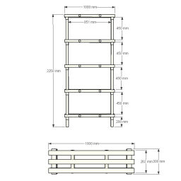 Rayonnage en plastique eurostelle modulaire