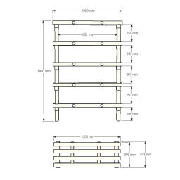 Kunststoffregale Eurostelle modular