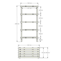 Kunststoffregale Eurostelle modular