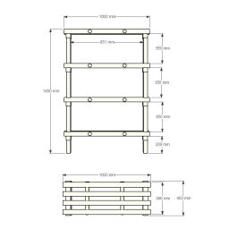 Kunststoffregale Eurostelle modular