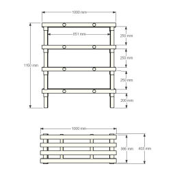 Kunststoffregale Eurostelle modular