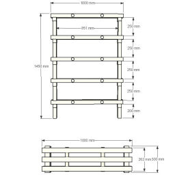Kunststoffregale Eurostelle modular
