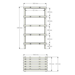 Rayonnage en plastique eurostelle modulaire