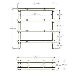 Rayonnage en plastique eurostelle modulaire