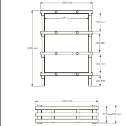 Rayonnage en plastique eurostelle modulaire