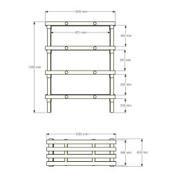 Rayonnage en plastique eurostelle modulaire