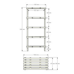 Kunststoffregale Eurostelle modular