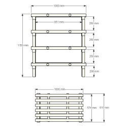 Kunststoffregale Eurostelle modular