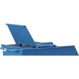 Tilting container accessories lid hinge