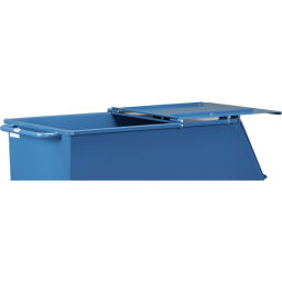 Tilting container accessories lid hinge