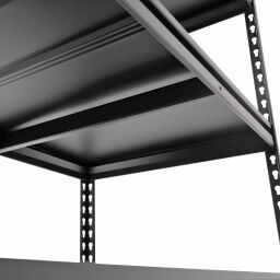 Gesloten legbord staal set van 5 stuks voor medium stellingkast 550 kg per etage