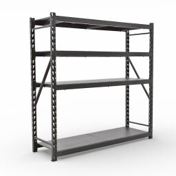 Set de 8 étagères fermées en acier pour rayonnage robuste 900 kg par étage