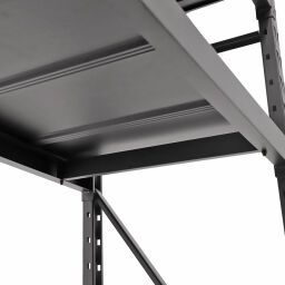 Set de 8 étagères fermées en acier pour rayonnage robuste 900 kg par étage