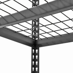 Rayonnage medium 5 étagères grillagées 550 kg par étage