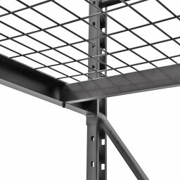 Rayonnage heavy duty 4 étagères grillagées 900 kg par étage