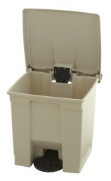 Waste bin pedal bin  with hinging lid and foot pedal