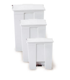 Waste bin pedal bin  with hinging lid and foot pedal