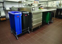 Système de tri des déchets poubelle en plastique Slim Jim avec fentes d'aération