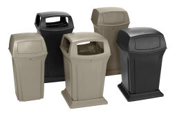 Waste bin plastic waste bin with swing lid