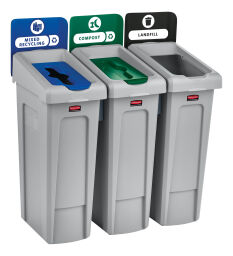 Afvalsorteersysteem kunststof afvalbak sorteerinstallatie